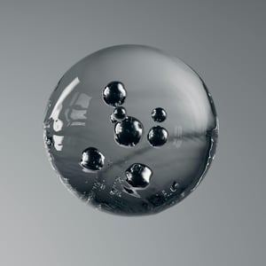 Abstract liquid sphere representing dynamic, results-driven HubSpot implementation